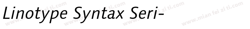 Linotype Syntax Seri字体转换